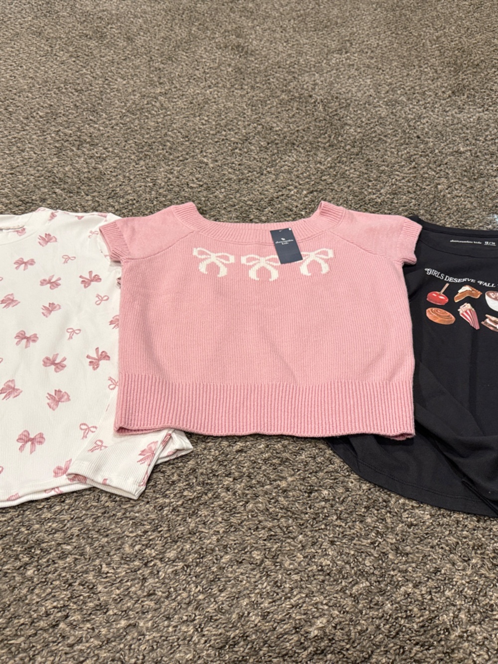 abercrombie kids lot of 3 nwt tops